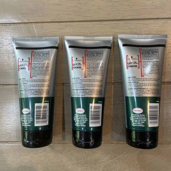 3 x got2b phenomenal light hold styling gel By Schwarzkopf 6oz - Picture 2 of 2